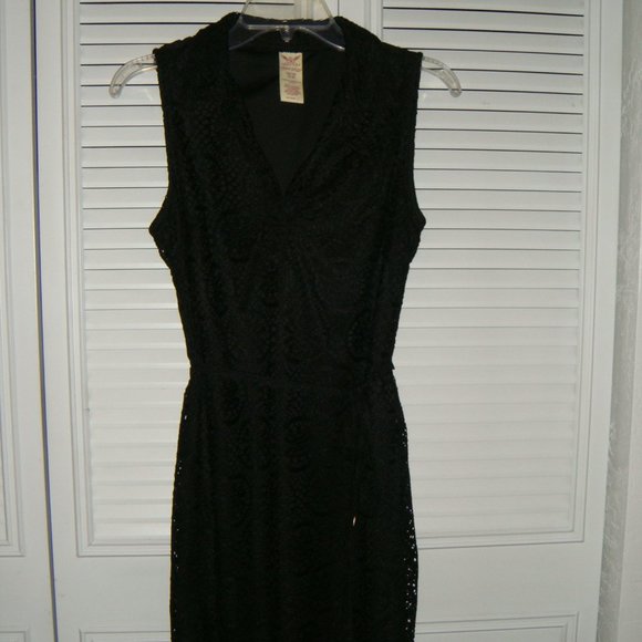 Black Lace Dress Fully Lined - Picture 2 of 5